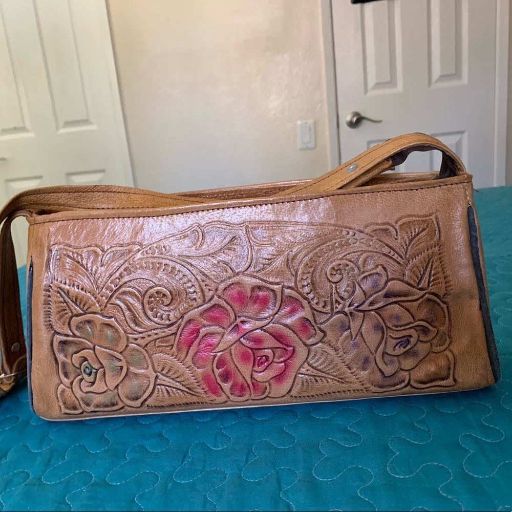 Mexican Artisan -Genuine leather bag - Picture 3 of 16